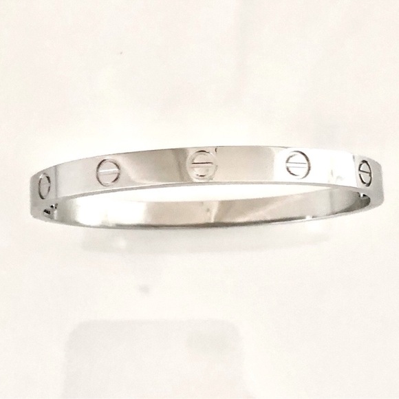 Screw Cuff Bangle Bracelet Silver - Picture 4 of 11